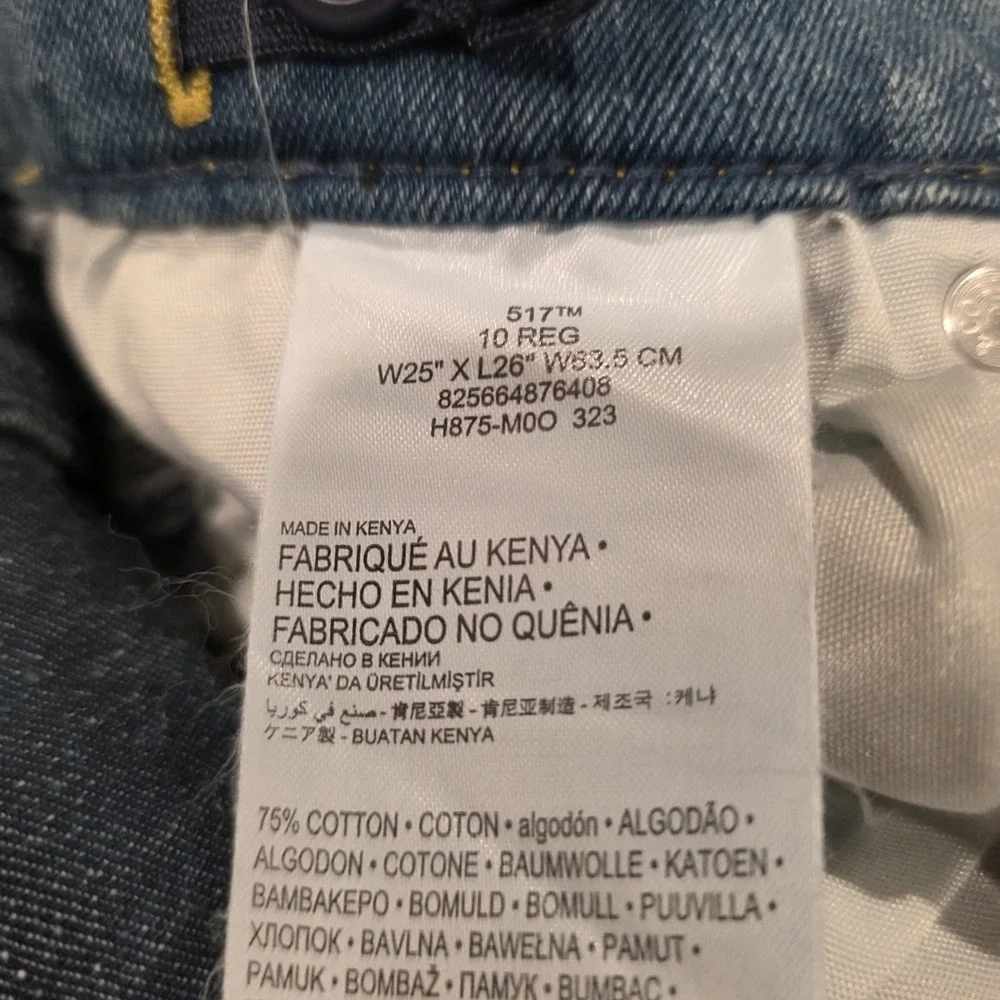 Levi's 517 Girls 10 Regular Bootcut Medium Denim Blue Jeans
